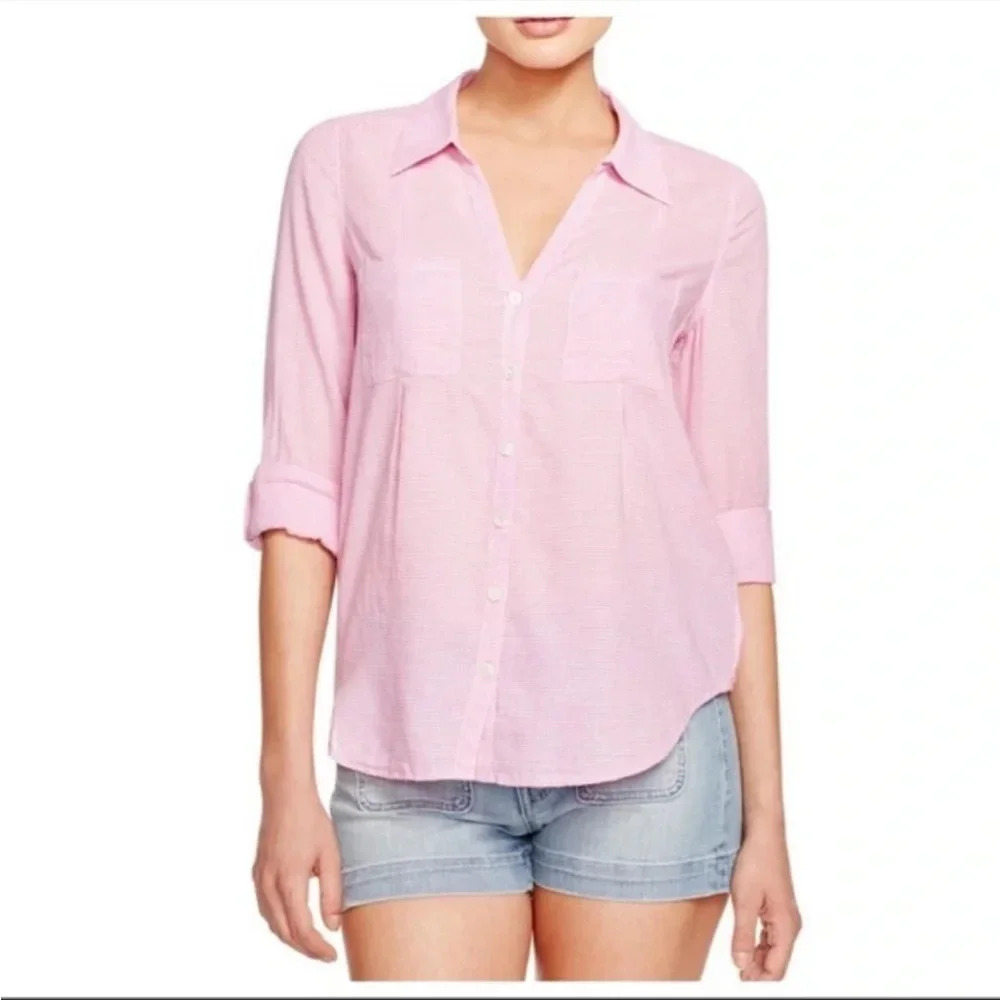 Joie Pink Gingham Shirt Button-up Joie shirt XS